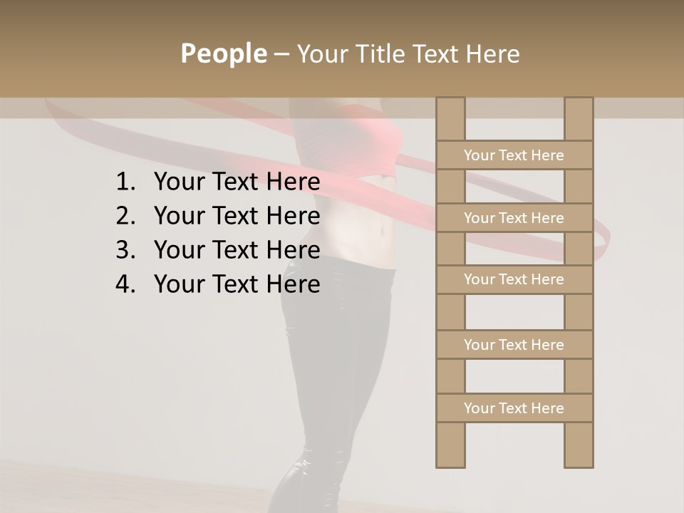 Aerobics Posing Lady PowerPoint Template