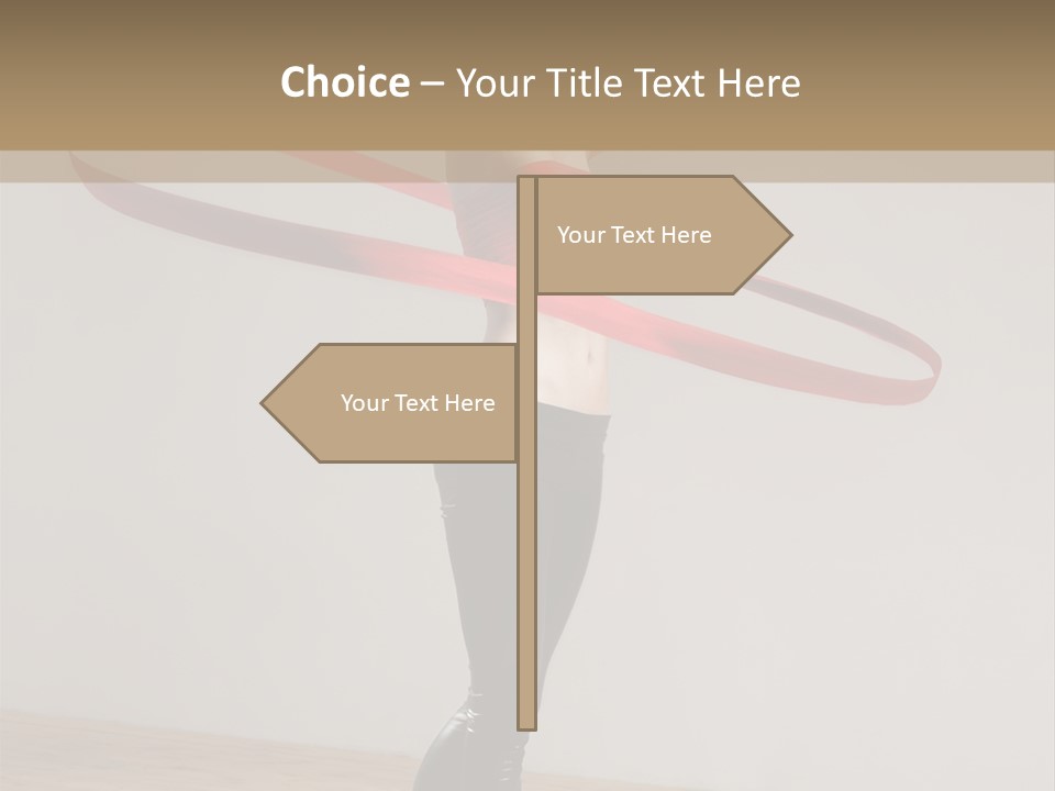 Aerobics Posing Lady PowerPoint Template