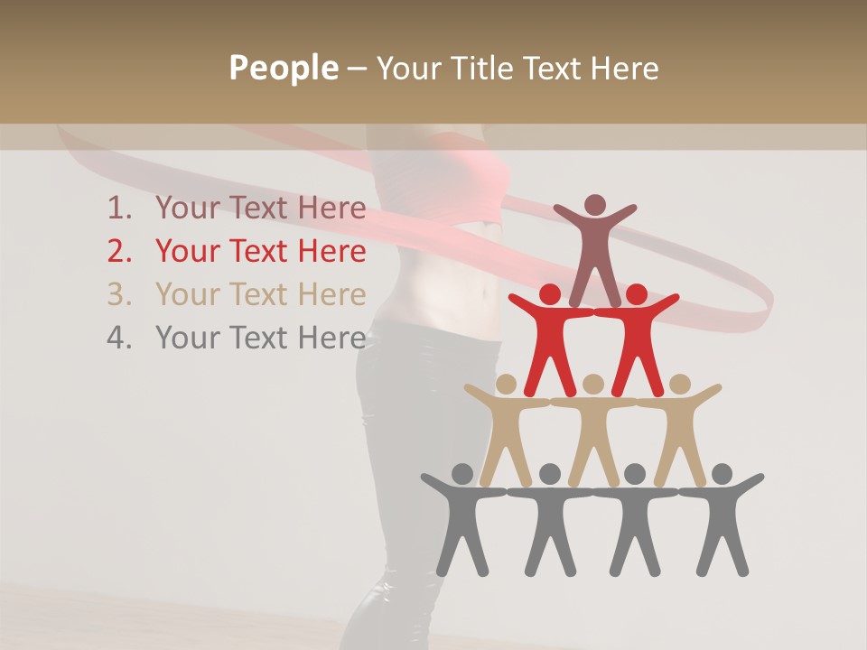 Aerobics Posing Lady PowerPoint Template