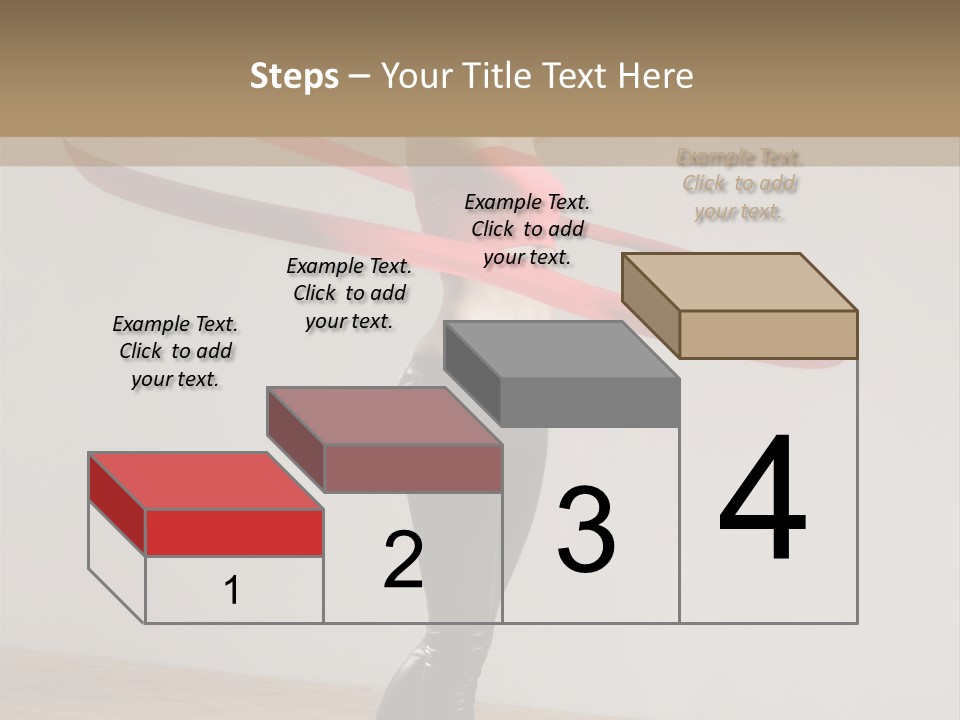 Aerobics Posing Lady PowerPoint Template