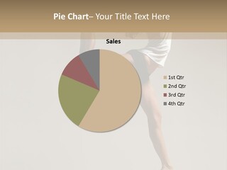 A Woman In A White Shirt And Black Shorts Is Doing A Trick PowerPoint Template