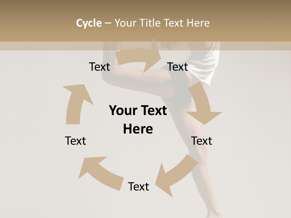 A Woman In A White Shirt And Black Shorts Is Doing A Trick PowerPoint Template