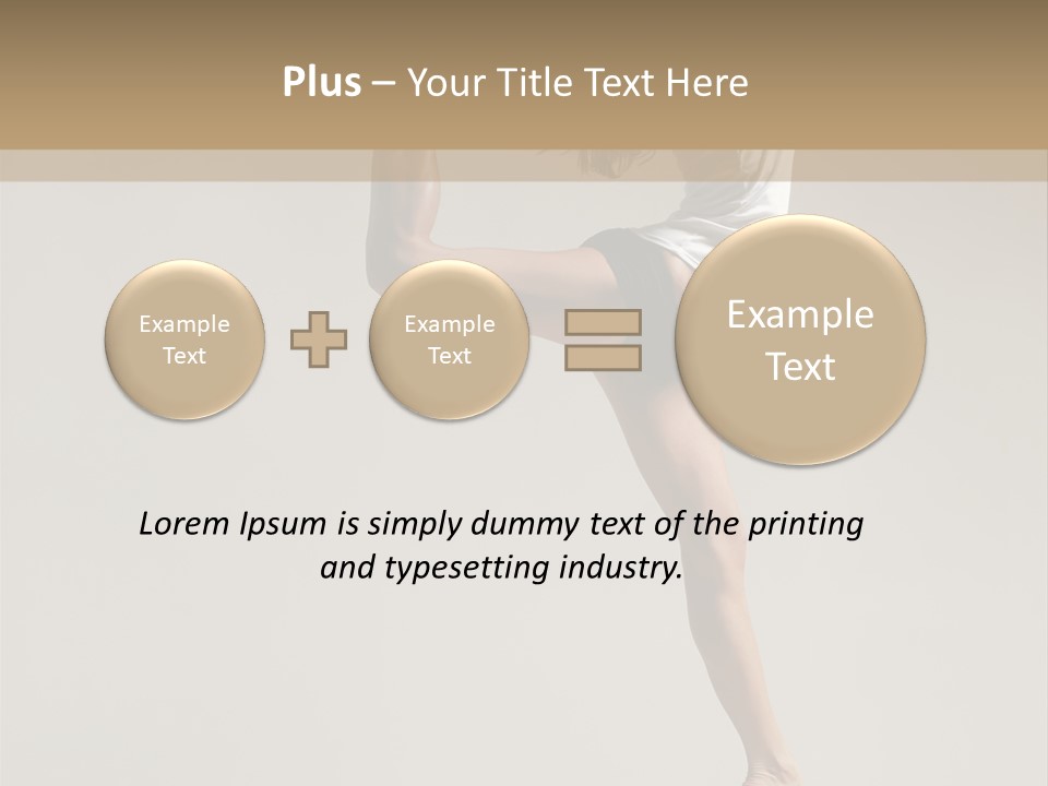 A Woman In A White Shirt And Black Shorts Is Doing A Trick PowerPoint Template