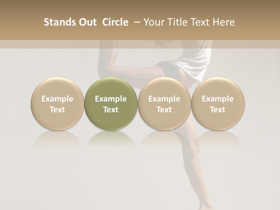 A Woman In A White Shirt And Black Shorts Is Doing A Trick PowerPoint Template