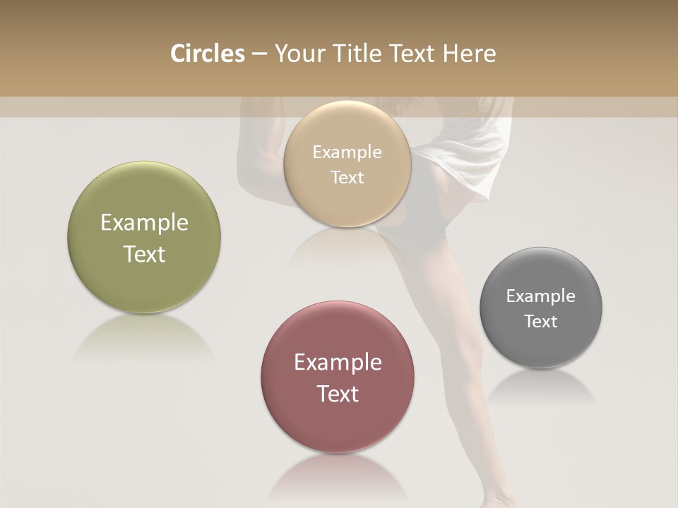 A Woman In A White Shirt And Black Shorts Is Doing A Trick PowerPoint Template