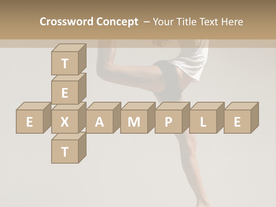 A Woman In A White Shirt And Black Shorts Is Doing A Trick PowerPoint Template