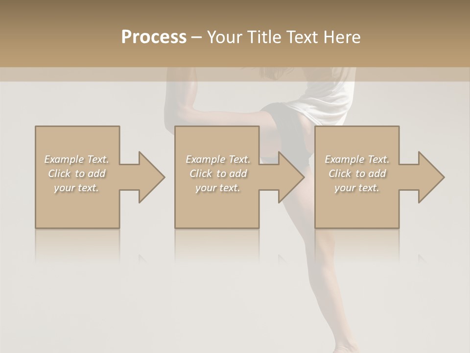 A Woman In A White Shirt And Black Shorts Is Doing A Trick PowerPoint Template
