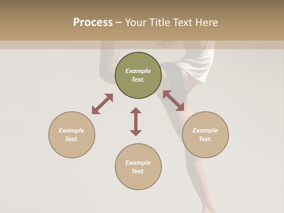 A Woman In A White Shirt And Black Shorts Is Doing A Trick PowerPoint Template