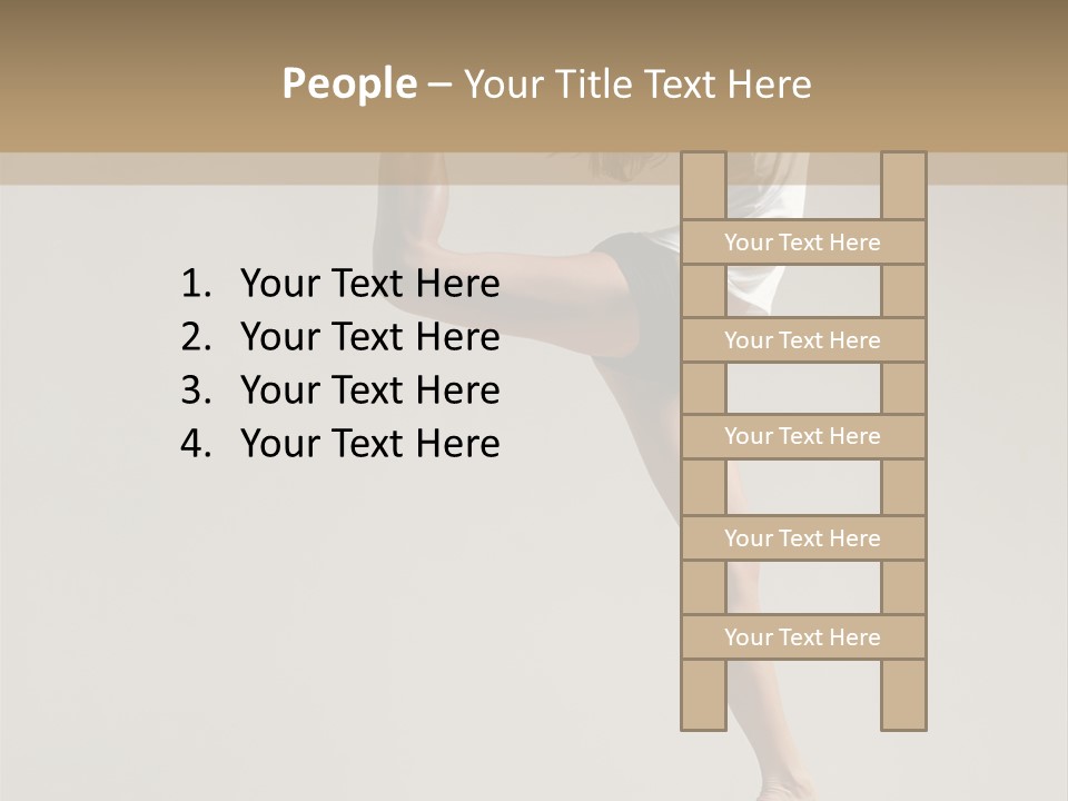 A Woman In A White Shirt And Black Shorts Is Doing A Trick PowerPoint Template