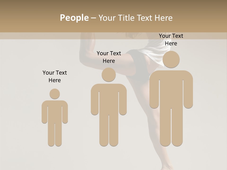 A Woman In A White Shirt And Black Shorts Is Doing A Trick PowerPoint Template