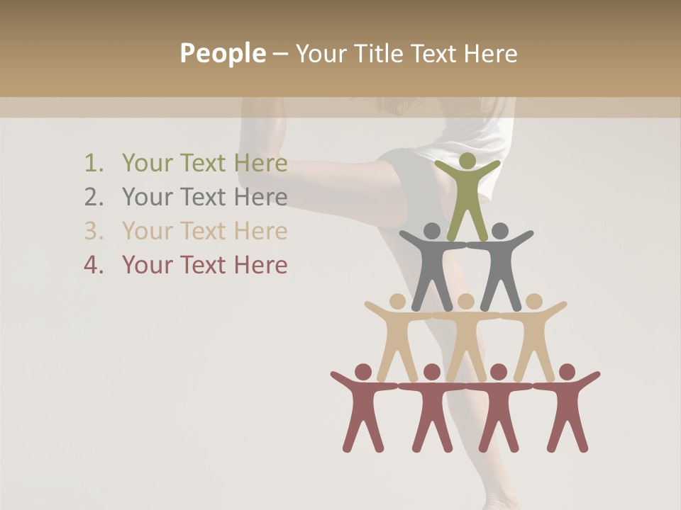 A Woman In A White Shirt And Black Shorts Is Doing A Trick PowerPoint Template