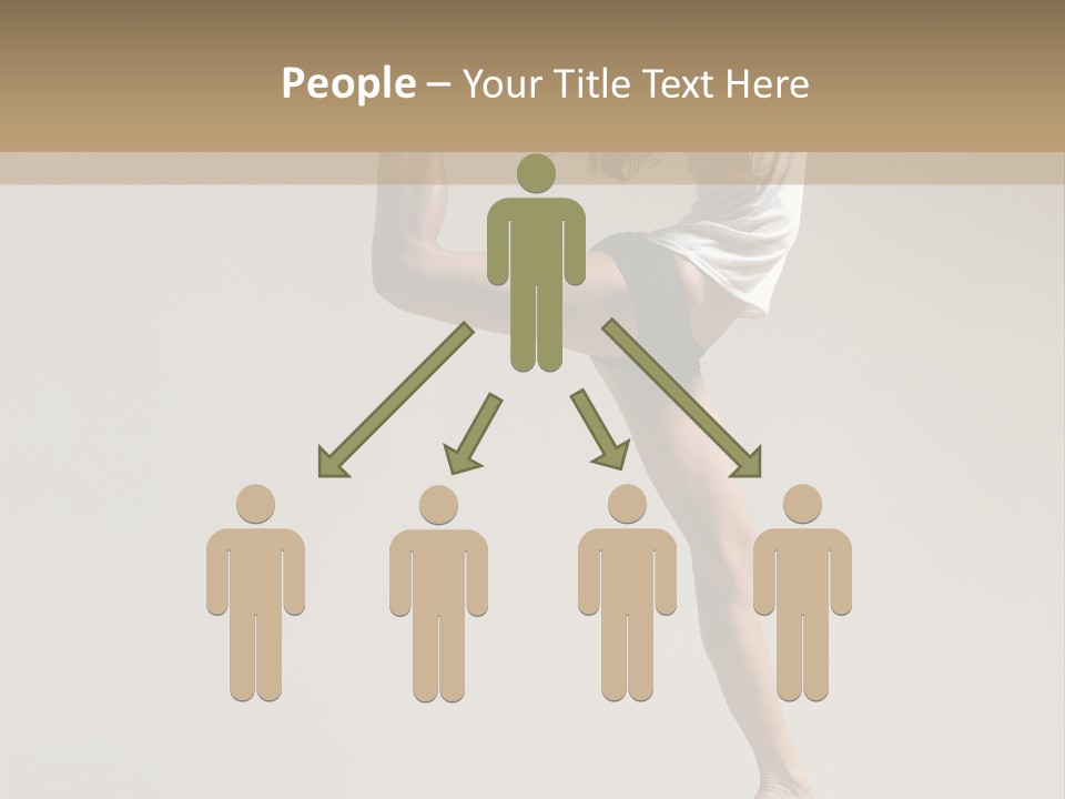 A Woman In A White Shirt And Black Shorts Is Doing A Trick PowerPoint Template