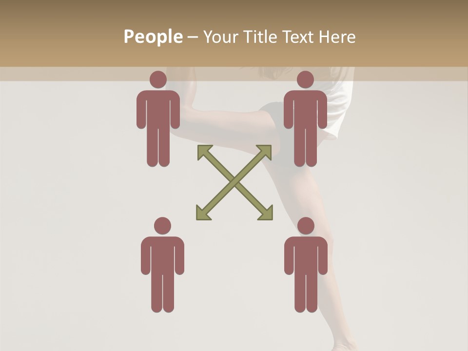 A Woman In A White Shirt And Black Shorts Is Doing A Trick PowerPoint Template