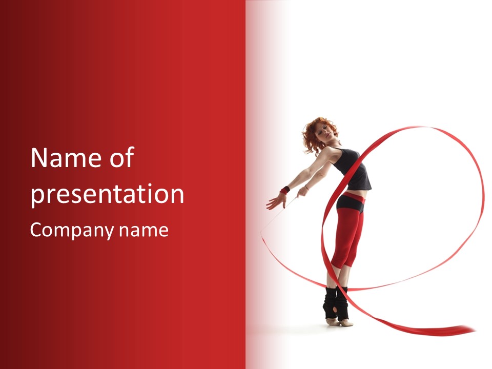 Beautiful Exercise Gymnast PowerPoint Template