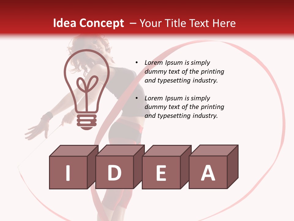 Beautiful Exercise Gymnast PowerPoint Template