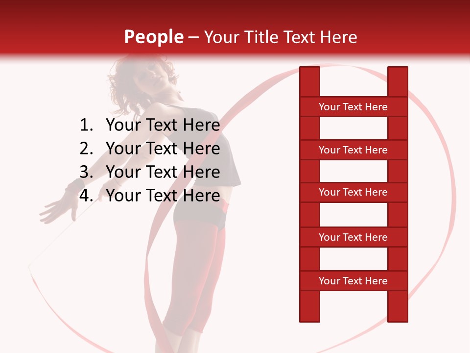 Beautiful Exercise Gymnast PowerPoint Template