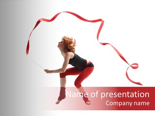 Red Balance Ballet PowerPoint Template