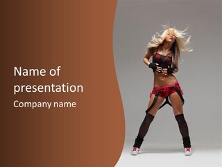 Fashion Hiphop Girl PowerPoint Template