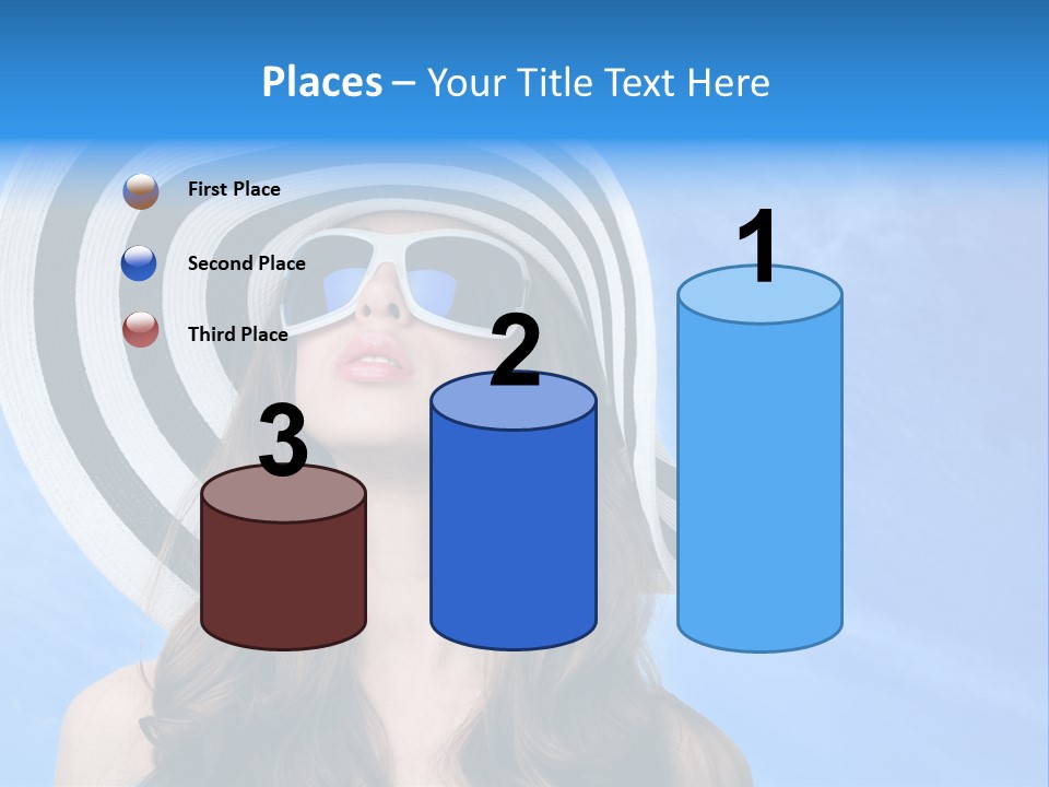 Caucasian Sunshine Fashion PowerPoint Template