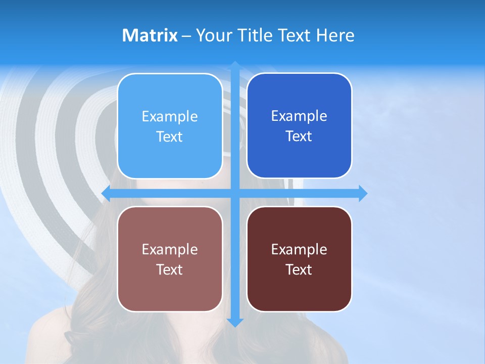 Caucasian Sunshine Fashion PowerPoint Template