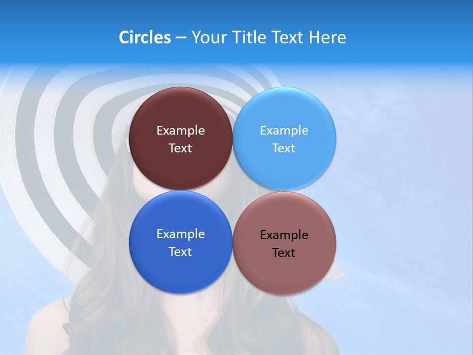 Caucasian Sunshine Fashion PowerPoint Template