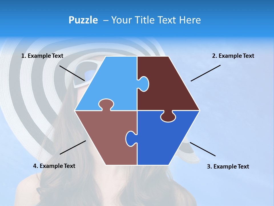 Caucasian Sunshine Fashion PowerPoint Template