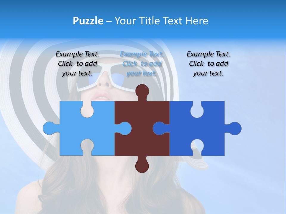 Caucasian Sunshine Fashion PowerPoint Template