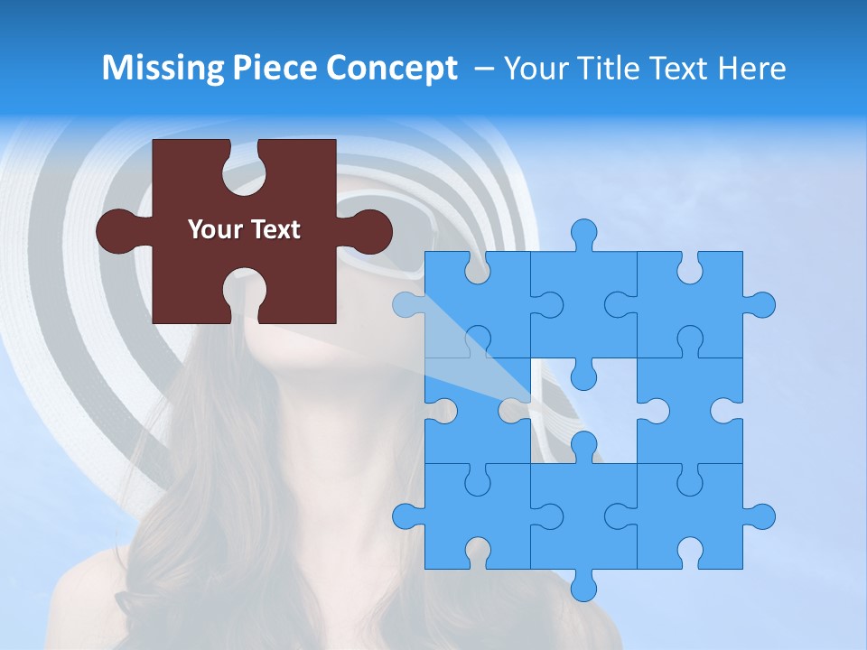 Caucasian Sunshine Fashion PowerPoint Template