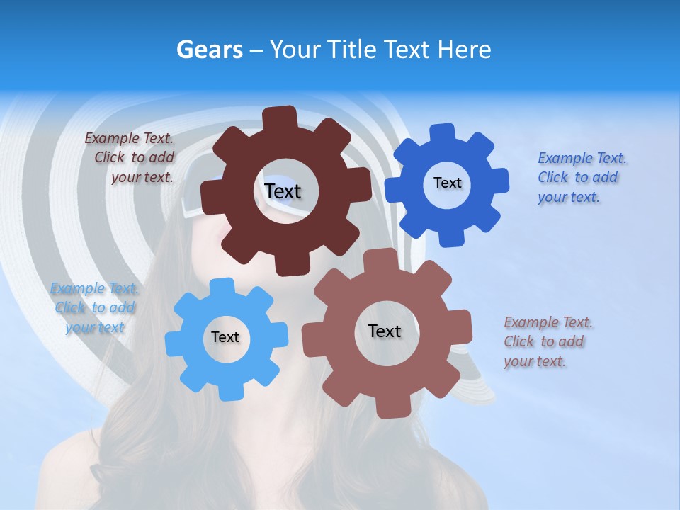 Caucasian Sunshine Fashion PowerPoint Template