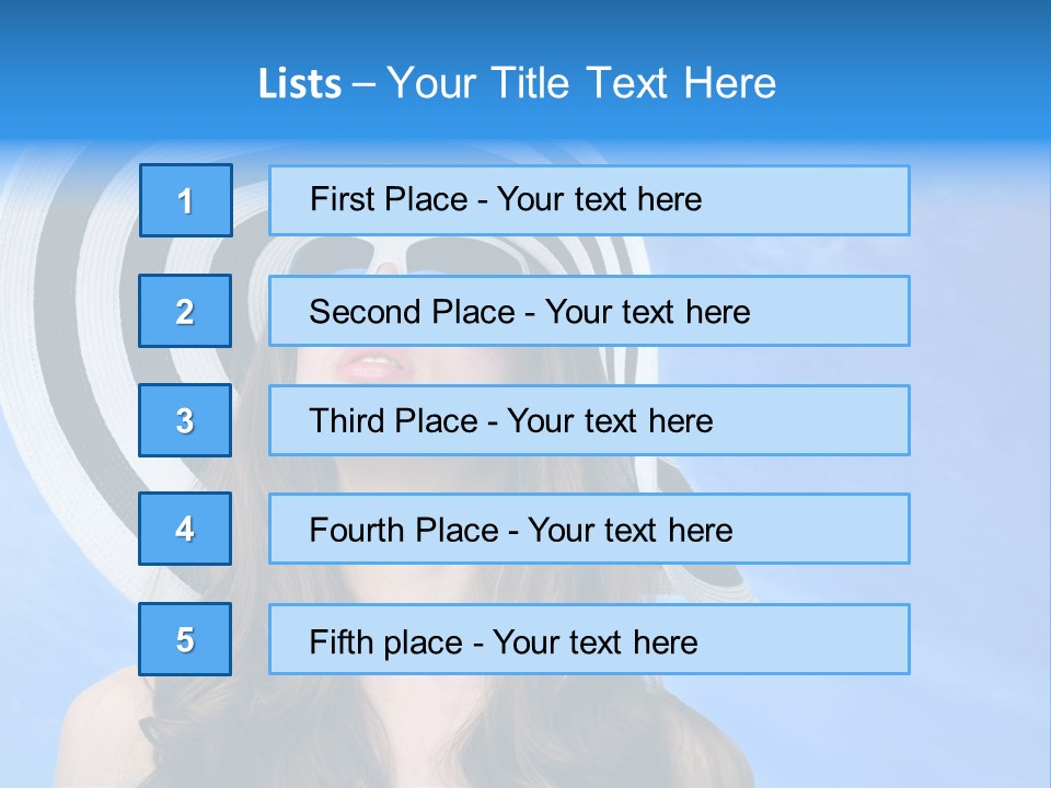 Caucasian Sunshine Fashion PowerPoint Template