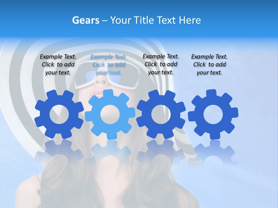 Caucasian Sunshine Fashion PowerPoint Template