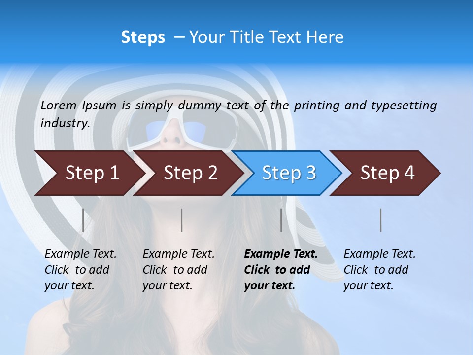 Caucasian Sunshine Fashion PowerPoint Template