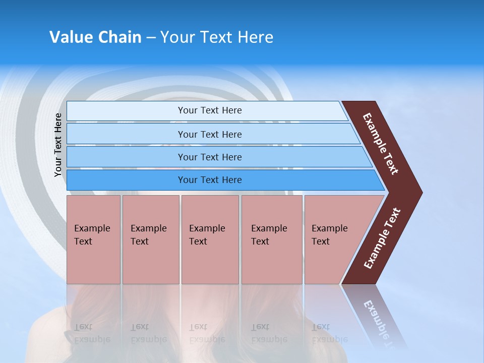 Caucasian Sunshine Fashion PowerPoint Template