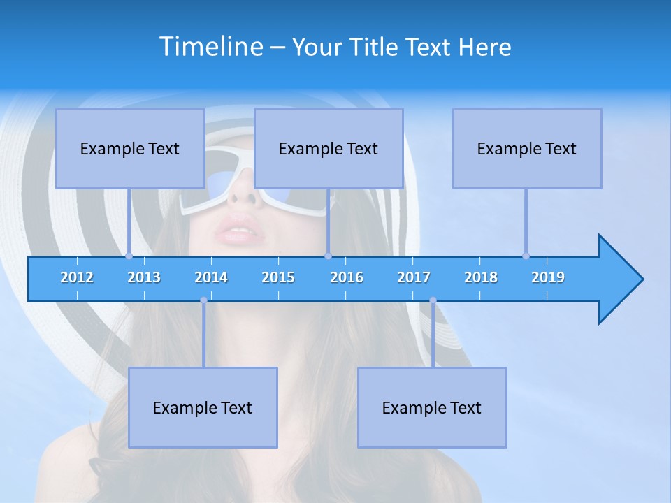 Caucasian Sunshine Fashion PowerPoint Template