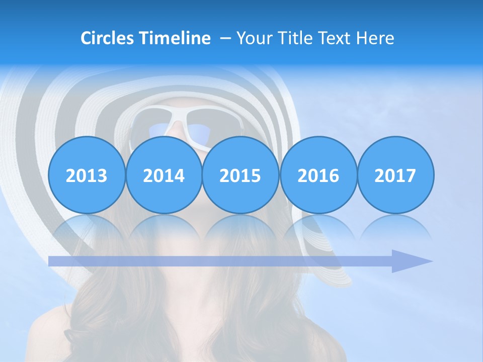 Caucasian Sunshine Fashion PowerPoint Template