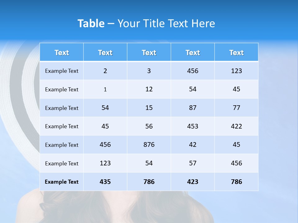 Caucasian Sunshine Fashion PowerPoint Template