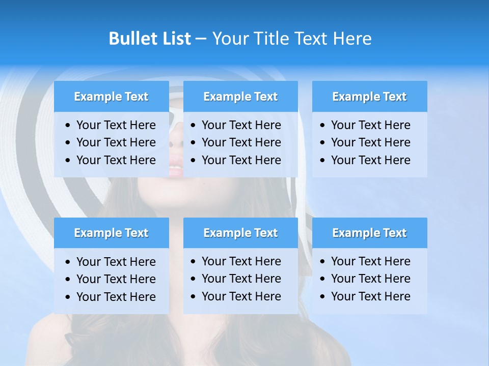 Caucasian Sunshine Fashion PowerPoint Template