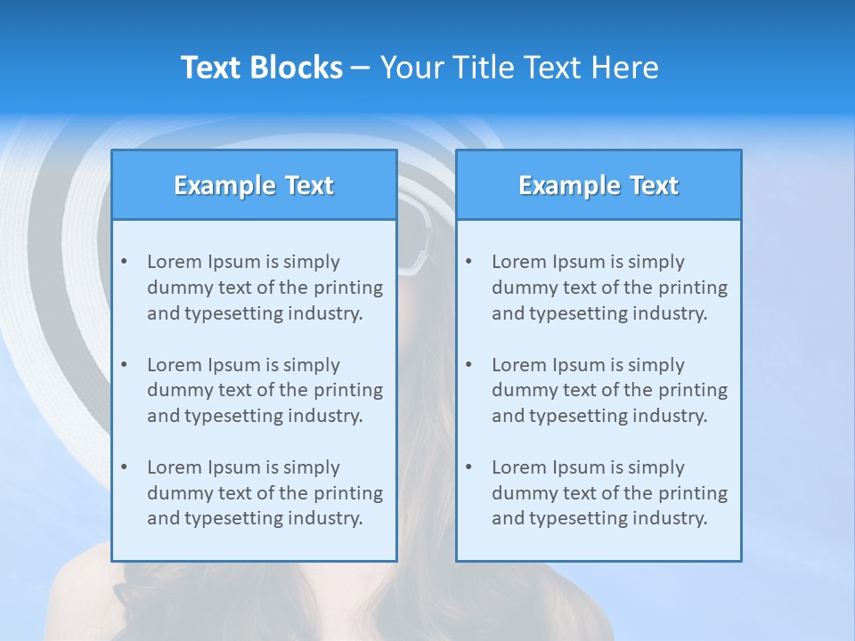 Caucasian Sunshine Fashion PowerPoint Template