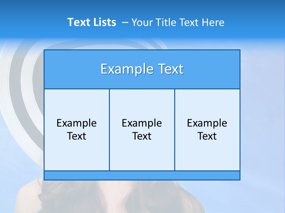 Caucasian Sunshine Fashion PowerPoint Template