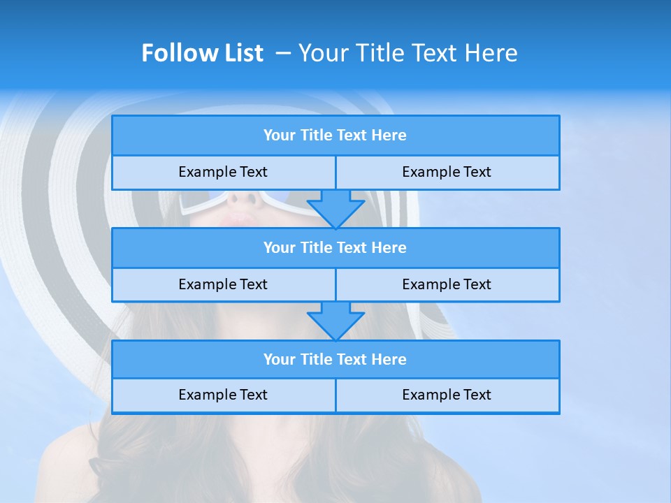 Caucasian Sunshine Fashion PowerPoint Template