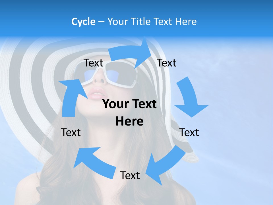 Caucasian Sunshine Fashion PowerPoint Template