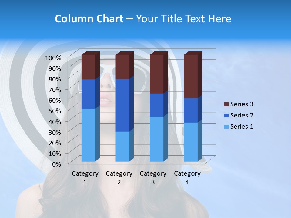 Caucasian Sunshine Fashion PowerPoint Template
