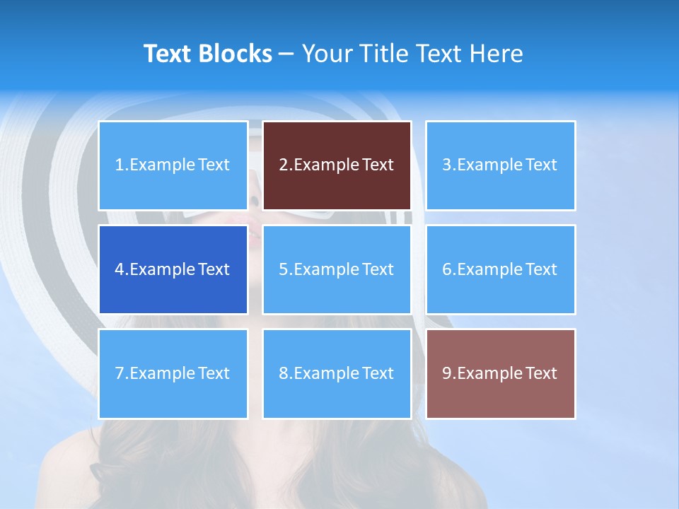 Caucasian Sunshine Fashion PowerPoint Template