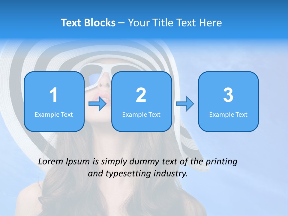Caucasian Sunshine Fashion PowerPoint Template