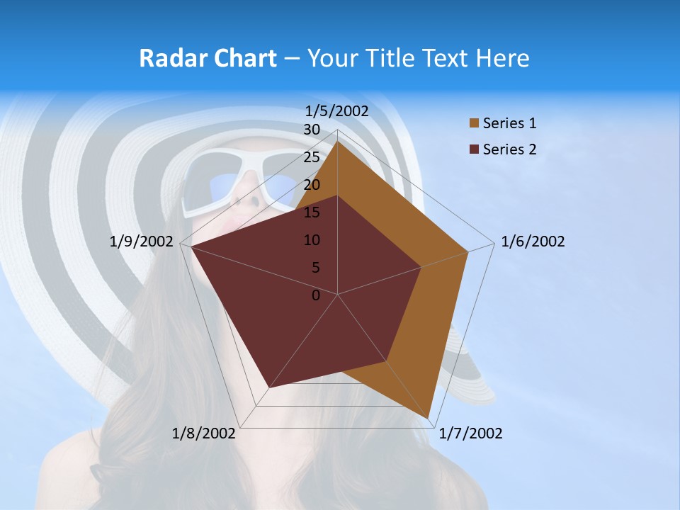 Caucasian Sunshine Fashion PowerPoint Template