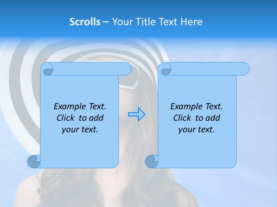 Caucasian Sunshine Fashion PowerPoint Template