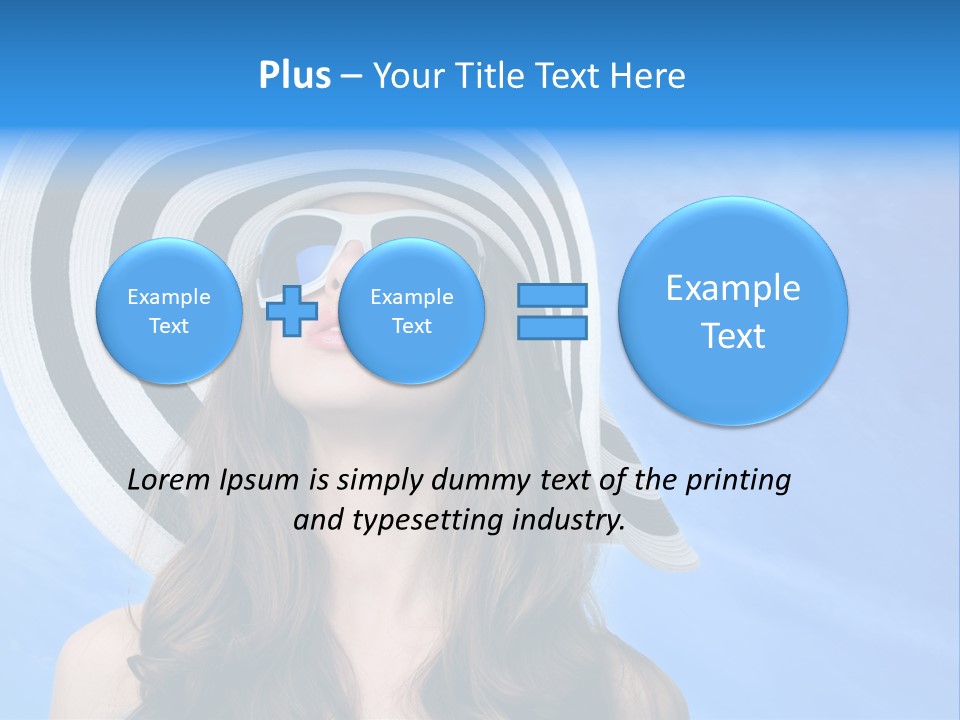 Caucasian Sunshine Fashion PowerPoint Template