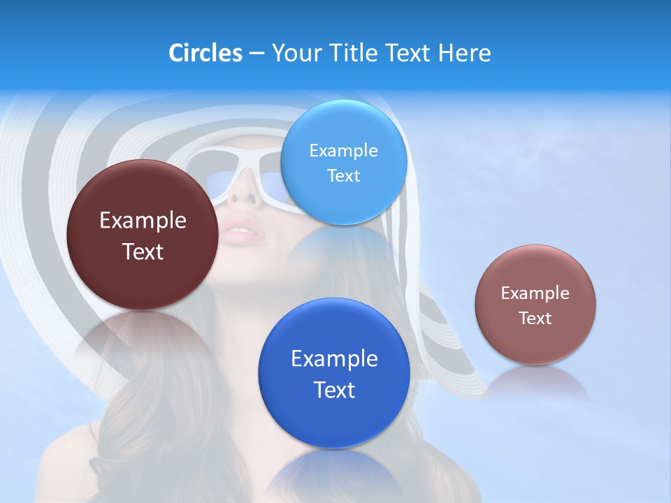 Caucasian Sunshine Fashion PowerPoint Template