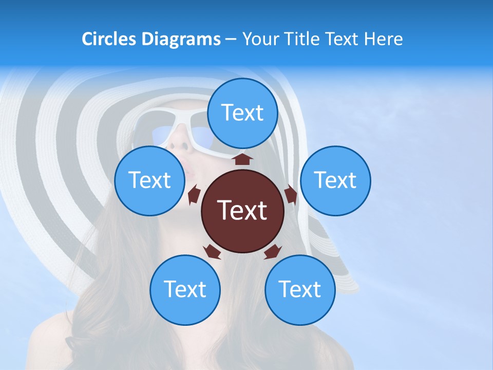 Caucasian Sunshine Fashion PowerPoint Template