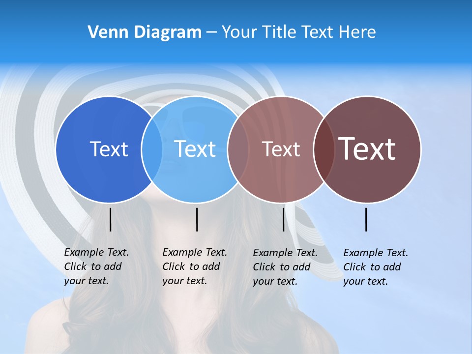 Caucasian Sunshine Fashion PowerPoint Template